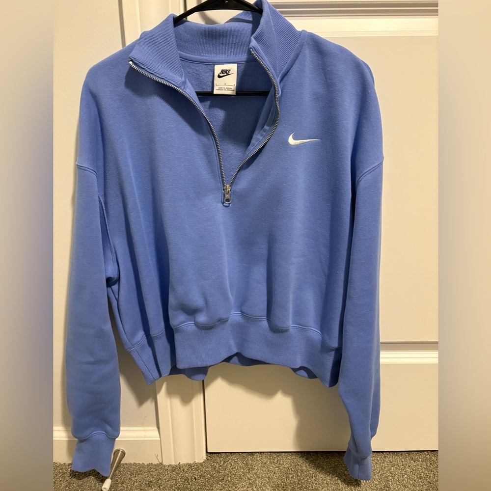 Nike Light Blue Quarter-Zip Pullover